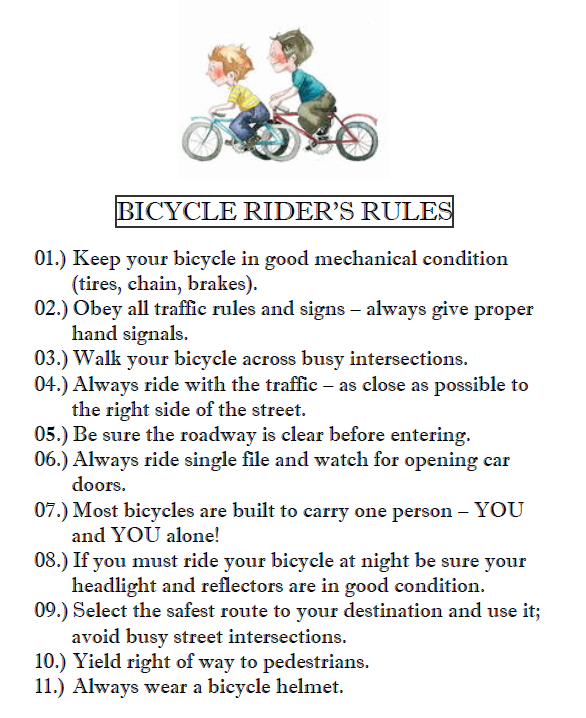 Bicycle Rider s Rules